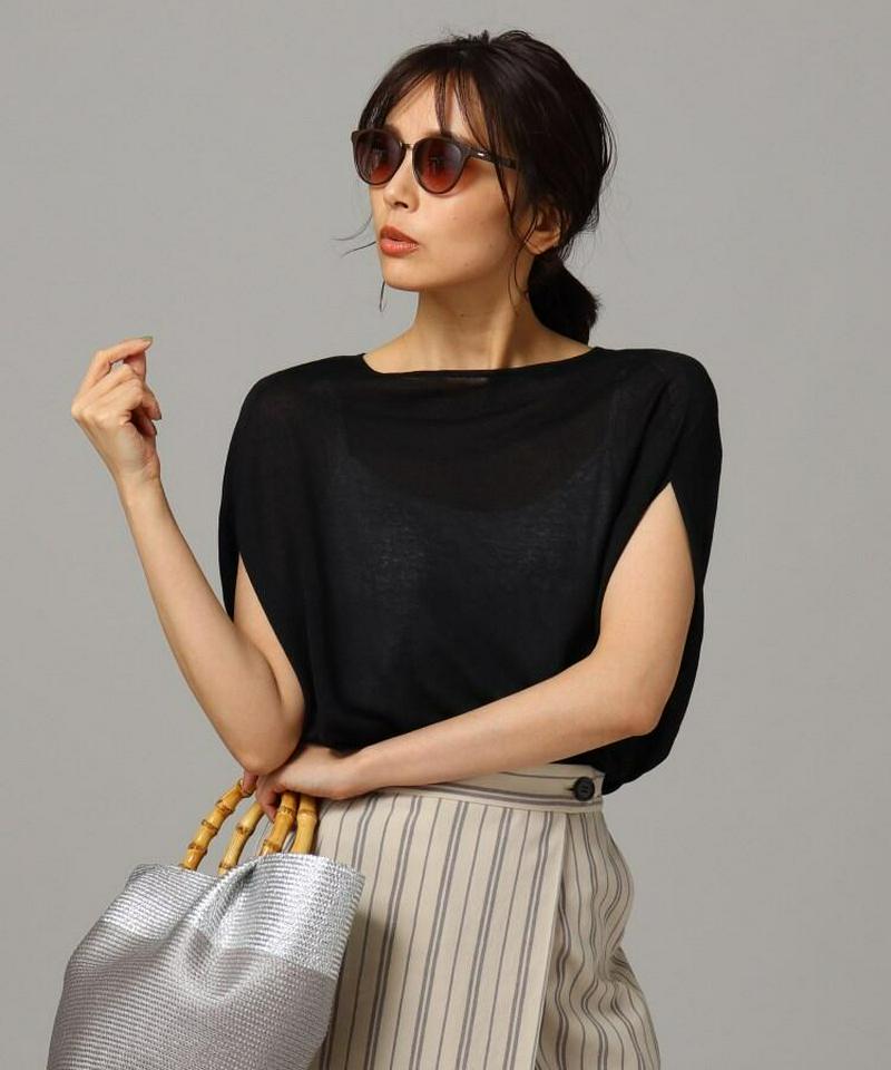 【洗える】ビスコースエステルニットプルオーバー