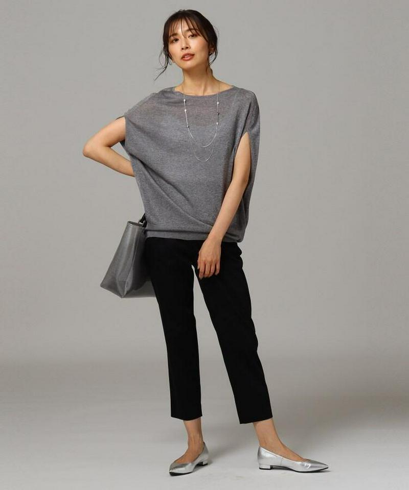 【洗える】ビスコースエステルニットプルオーバー