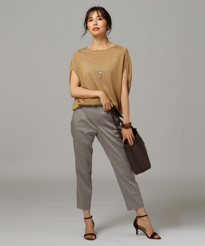 【洗える】ビスコースエステルニットプルオーバー