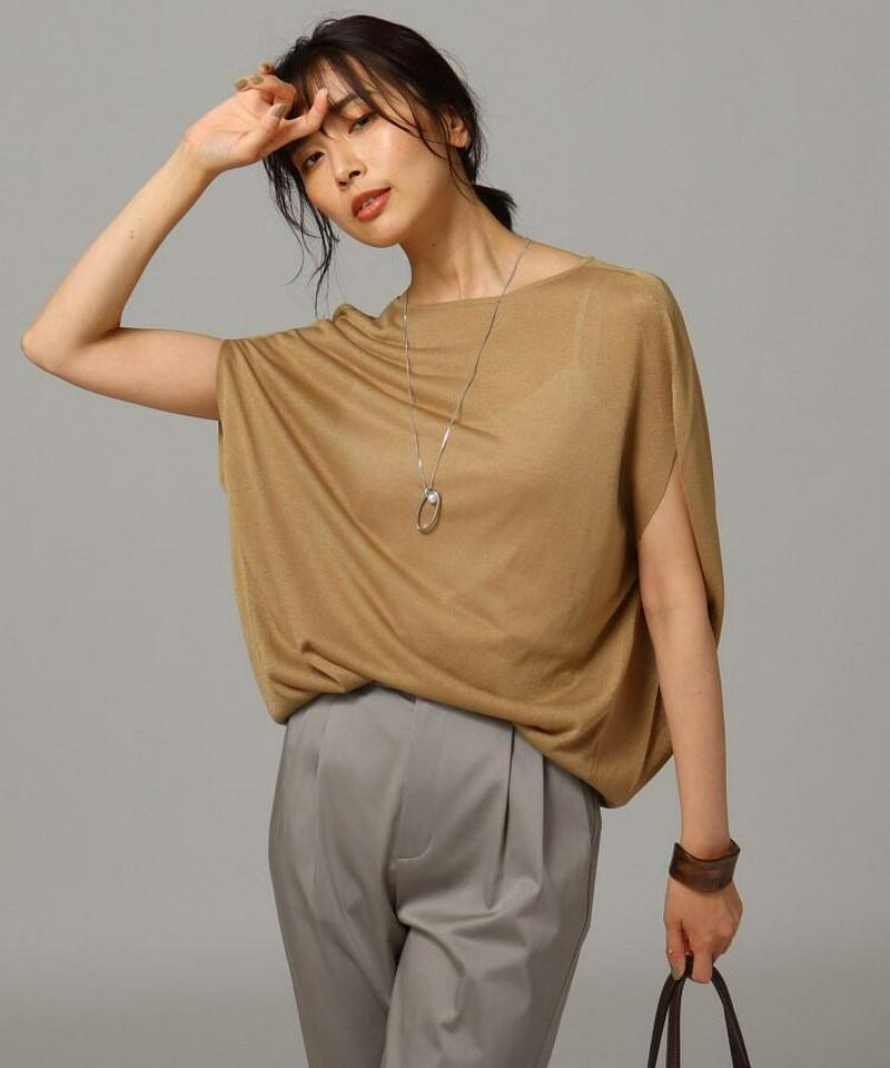 【洗える】ビスコースエステルニットプルオーバー