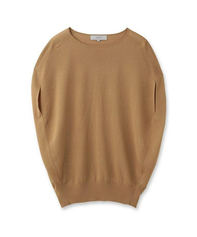 【洗える】ビスコースエステルニットプルオーバー