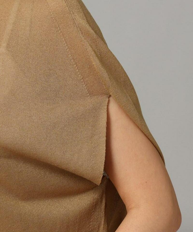 【洗える】ビスコースエステルニットプルオーバー