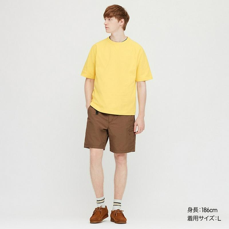 ラグランスリーブクルーネックTシャツ（5分袖）