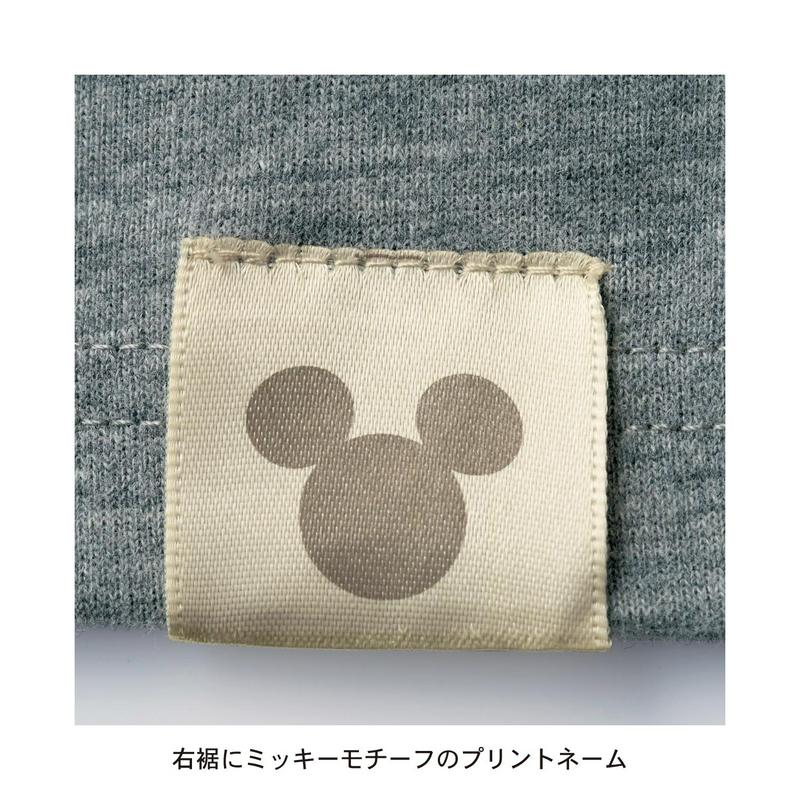 【おうちディズニー】ボートネック長袖Ｔシャツ「ミッキーモチーフ」（ディズニー）