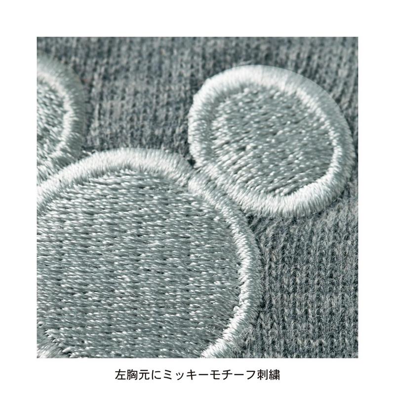 【おうちディズニー】ボートネック長袖Ｔシャツ「ミッキーモチーフ」（ディズニー）