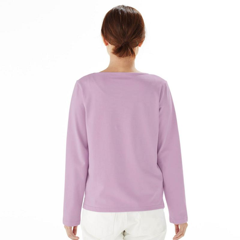 【おうちディズニー】ボートネック長袖Ｔシャツ「ミッキーモチーフ」（ディズニー）