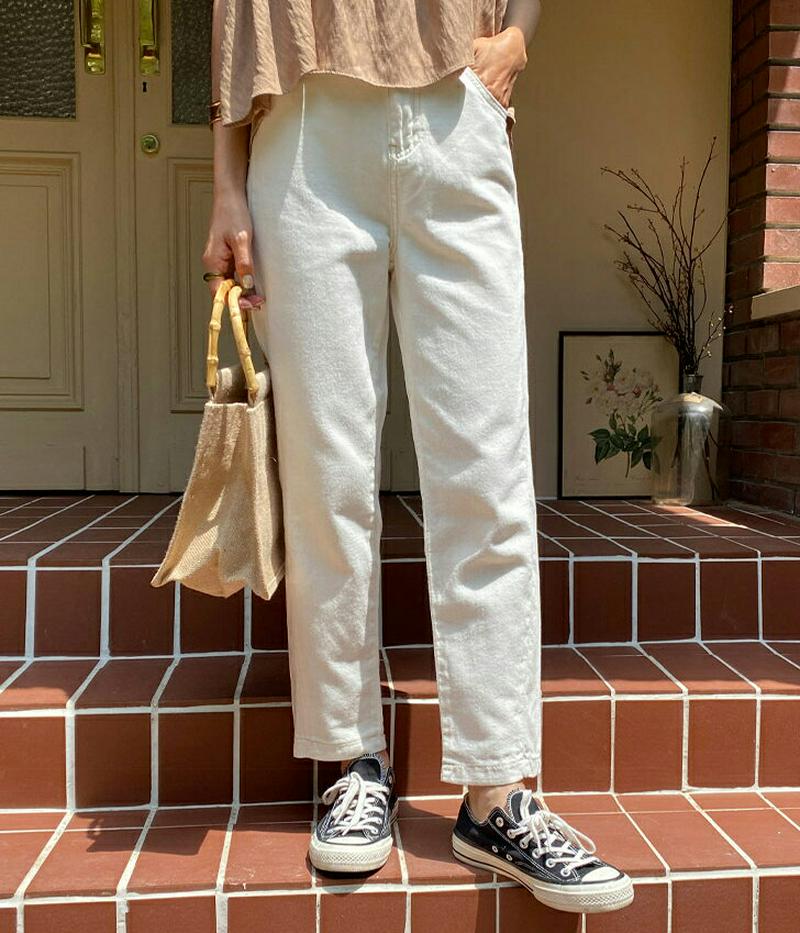バックゴムステッチパンツ・全1色・t59751 レディース【pt】【パンツ ロングパンツ ズボン ボトムス 単色 無地 シンプル