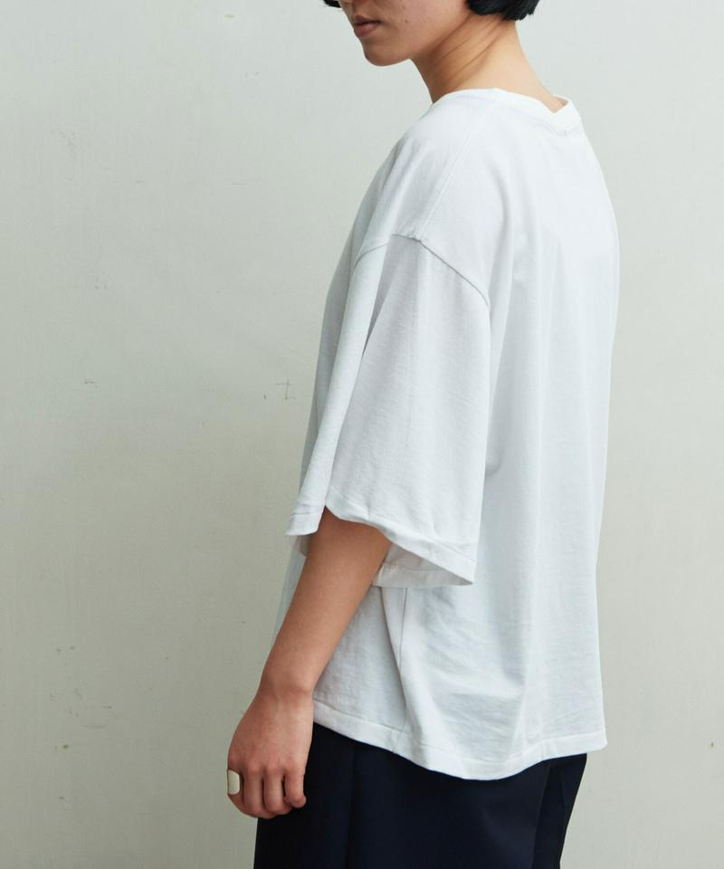 ●ハイト天竺ハイウェット　フレア袖Tシャツ（note et silence.）