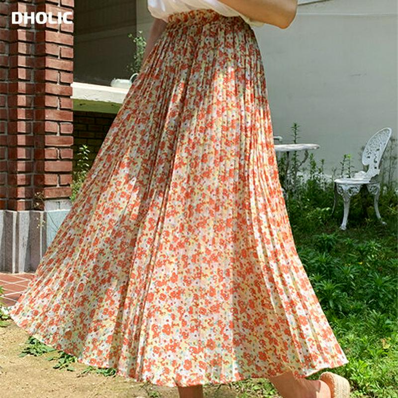 プリーツフローラルスカート・全3色・t59746 レディース【sk】【スカート ロング ロングスカート プリーツ プリーツスカー