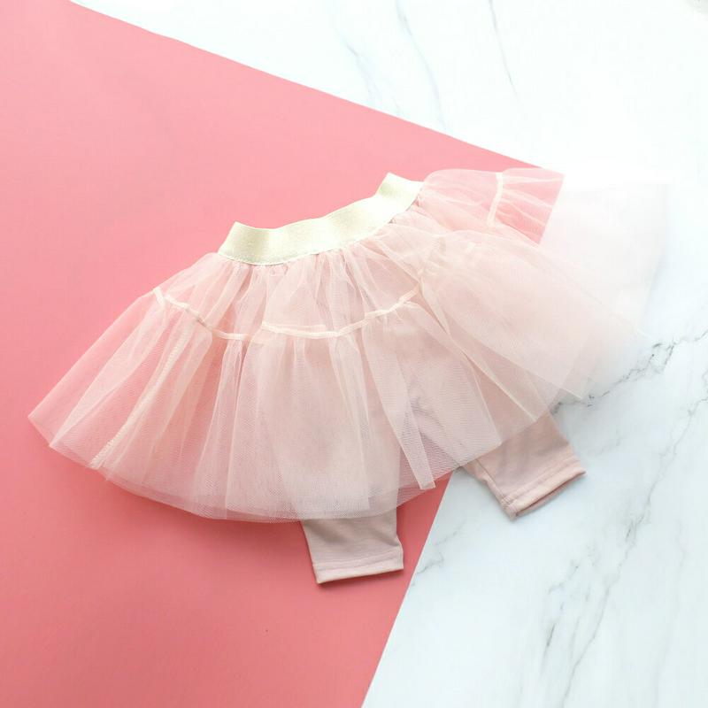 チュールスカートクロップドレギンス・p001953 キッズ【3~8才】【pt】【レギンス チュールスカート チュール スカート 