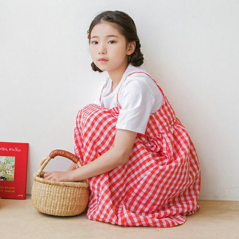 Tシャツレイヤードチェック柄ワンピース・p002525 キッズ【3~8才】【ops】【ワンピース ミディ丈 ミディワンピース レ