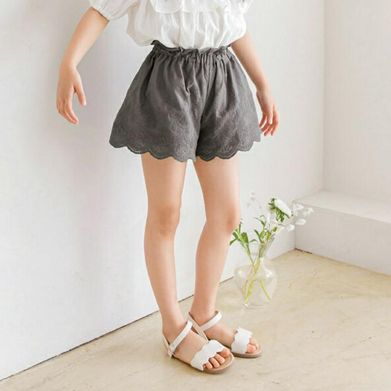 レースディテールショートパンツ・p002528 キッズ【3~8才】【pt】【パンツ ショートパンツ ショート レース かわいい 