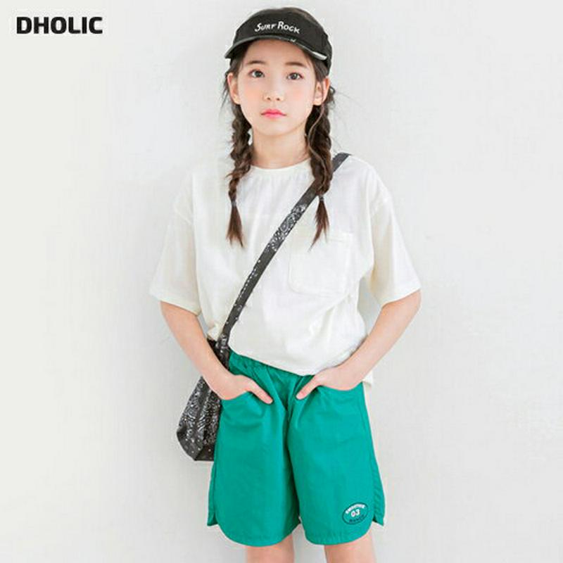 ポケットTシャツ&ロゴショートパンツSET・p002536 キッズ【3~8才】【pt】【ショートパンツ 短パン パンツ 半ズボン