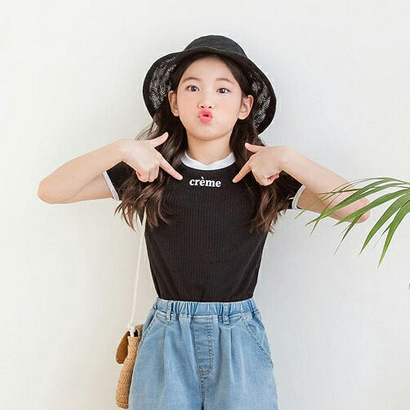 配色レタリングTシャツ・p002532 キッズ【3~8才】【tops】【トップス Tシャツ 半袖 配色 レタリング ロゴ ロゴT