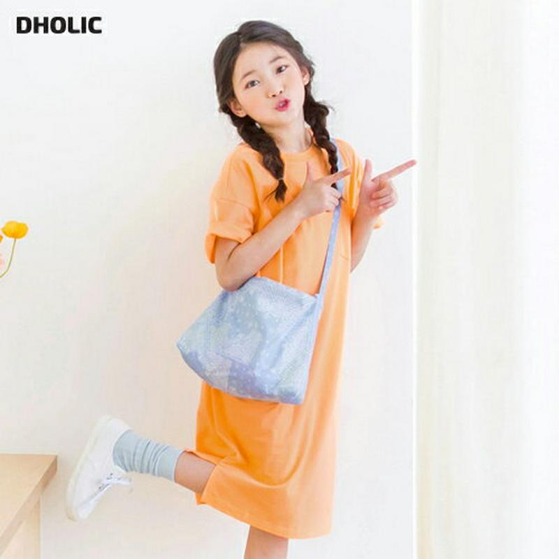 バックロゴルーズワンピース・p002540 キッズ【3~8才】【ops】【ワンピース ミディ丈 ミディワンピース 半袖 ハーフス