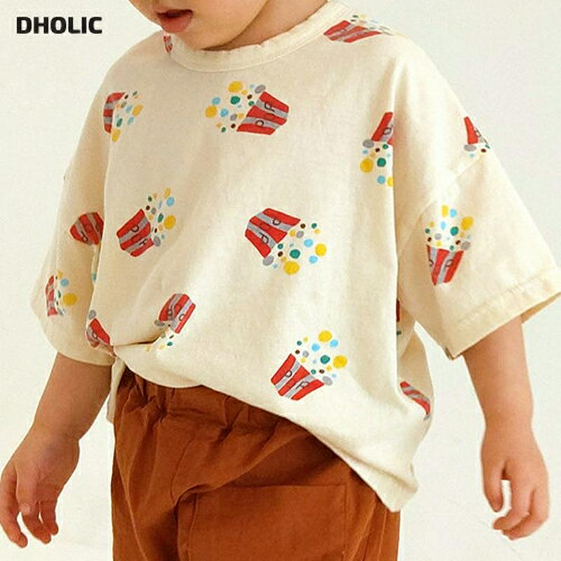 【新作10%OFF】Popcorn半袖Tシャツ・u02936 キッズ【3~8才】【tops】【トップス Tシャツ 半袖 ハーフス