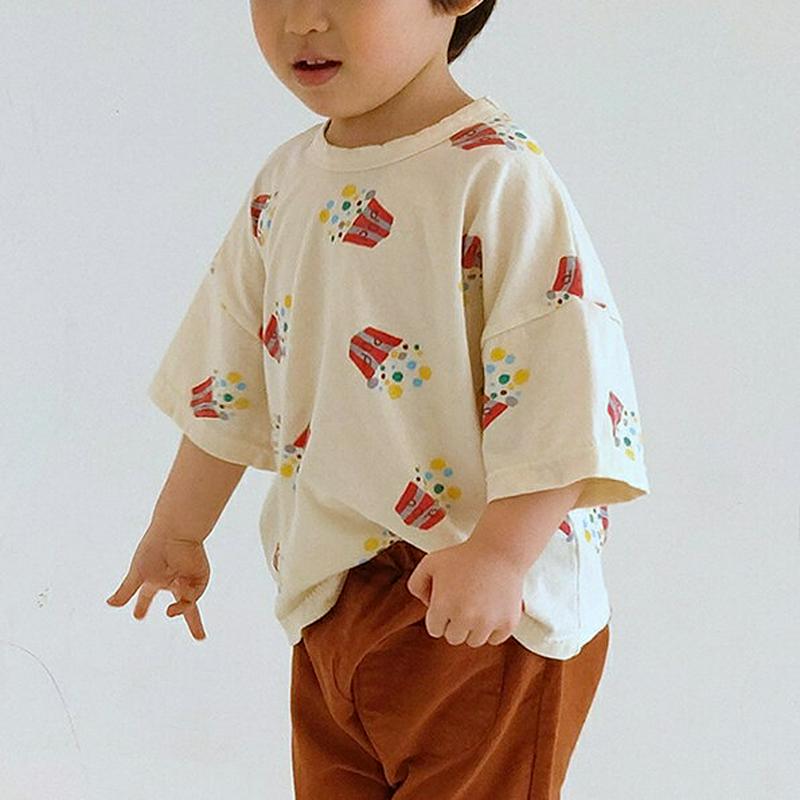 【新作10%OFF】Popcorn半袖Tシャツ・u02936 キッズ【3~8才】【tops】【トップス Tシャツ 半袖 ハーフス