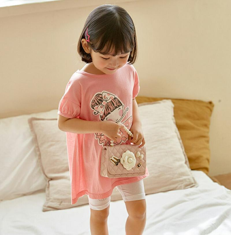 【新作10%OFF】バックリボンドットパフワンピース u02892 キッズ 【3~8才】【ops】【韓国 ファッション ワンピー