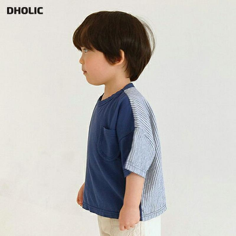 【新作10%OFF】バックストライプパターンTシャツ・u02928 キッズ【3~8才】【tops】【トップス Tシャツ 半袖 ハ