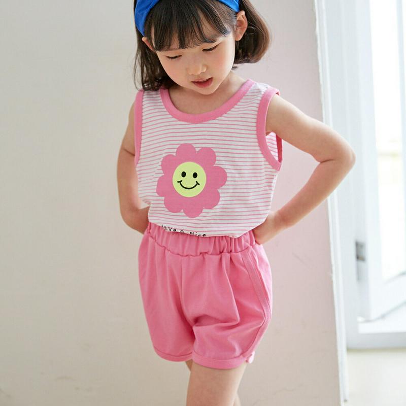 【新作10%OFF】フラワータンクトップ&パンツSET・u02923 キッズ【3~8才】【set】【set　セット トップス タ