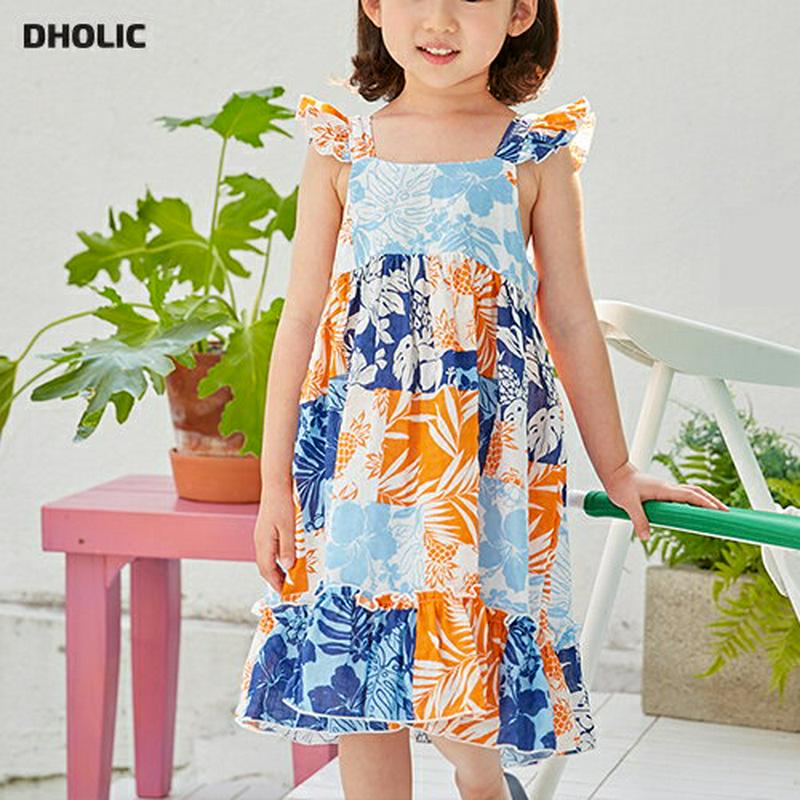 【新作10%OFF】フローラルパッチワークワンピース u02913 キッズ 【3~8才】【ops】【韓国 ファッション ワンピー