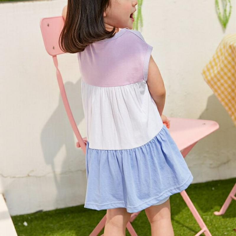 【新作10%OFF】バック配色スマイルワンピース u02924 キッズ 【3~8才】【ops】【韓国 ファッション ワンピース 