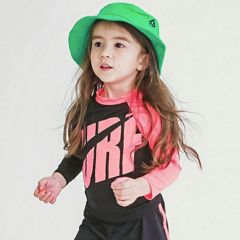 SURFラグランラッシュガードTシャツ p003133 キッズ 【3~8才】【bw】【韓国 ファッション 水着 ラッシュガード スイムウェア 水遊び プール 海 日焼け防止 日除け 速乾 Tシャツ 長袖 レタリング 子供 子供服 小学生 ジュニア 夏】【KIDS】