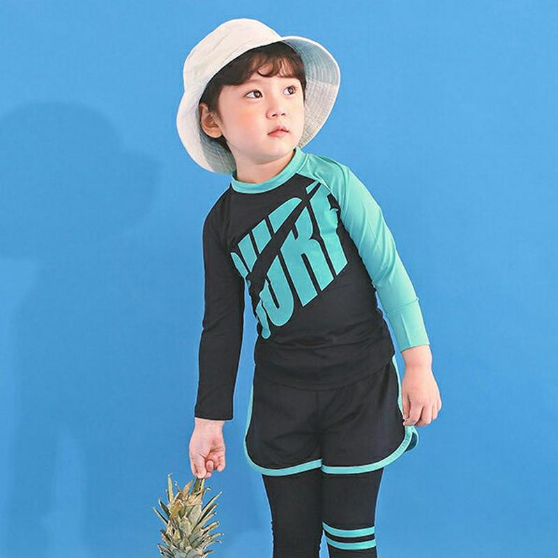 SURFラグランラッシュガードTシャツ p003133 キッズ 【3~8才】【bw】【韓国 ファッション 水着 ラッシュガード スイムウェア 水遊び プール 海 日焼け防止 日除け 速乾 Tシャツ 長袖 レタリング 子供 子供服 小学生 ジュニア 夏】【KIDS】