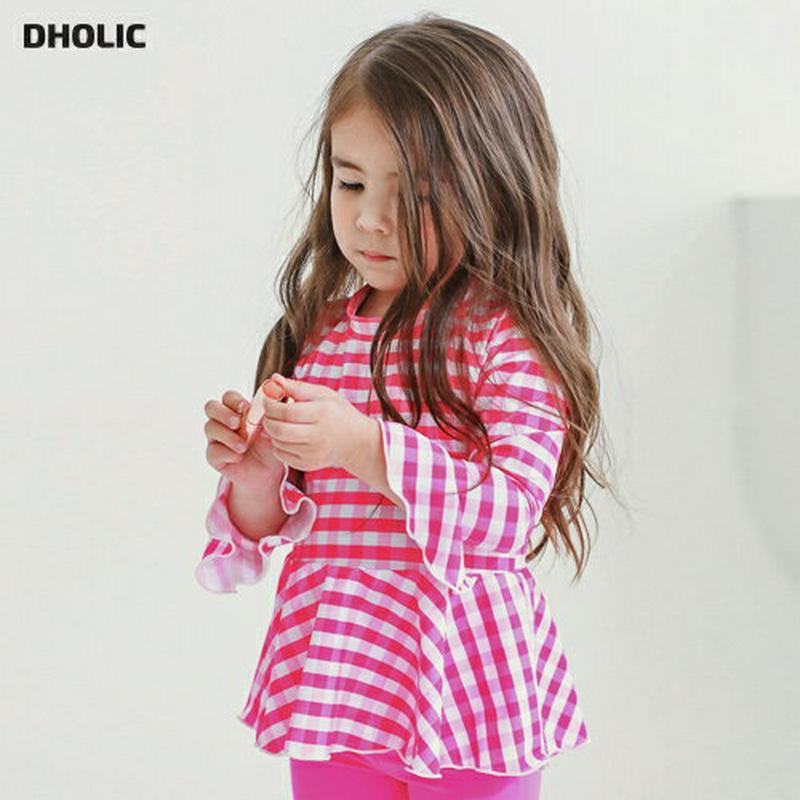 チェックフリルスイムTシャツ p003081 キッズ 【3~8才】【bw】【韓国 ファッション 水着 ラッシュガード スイムウェア 水遊び プール 海 日焼け防止 日除け 速乾 Tシャツ 長袖 フレア フリル 子供 子供服 小学生 ジュニア 夏】【KIDS】