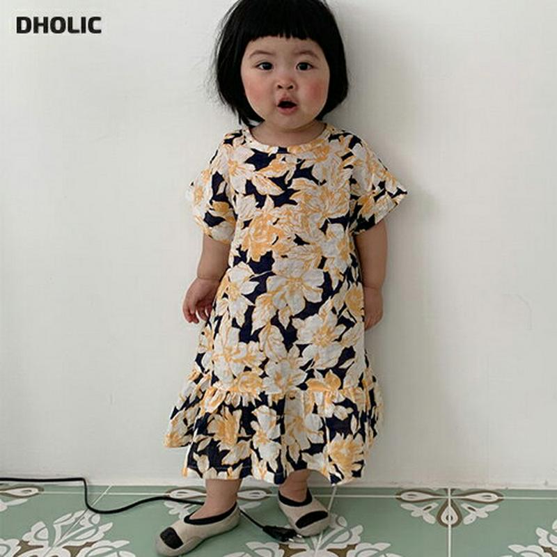 【新作10%OFF】フローラルロングワンピース u03050 キッズ 【3~8才】【ops】【韓国 ファッション ワンピース ロ