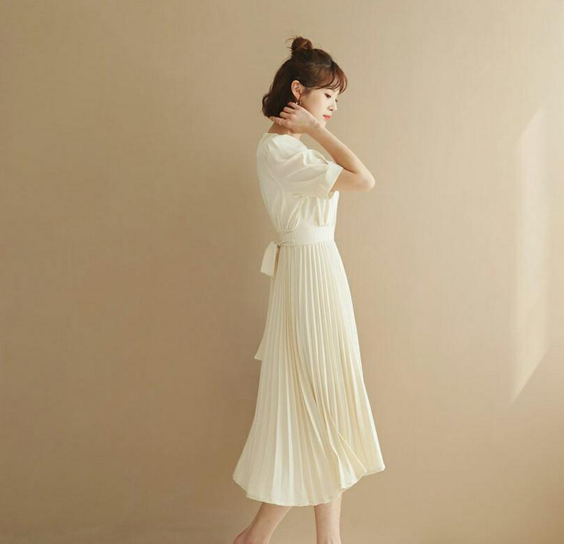 【新作10%OFF】カシュクールプリーツワンピース・全2色・t55822 レディース【ops】【ワンピース ロング ロングワンピ