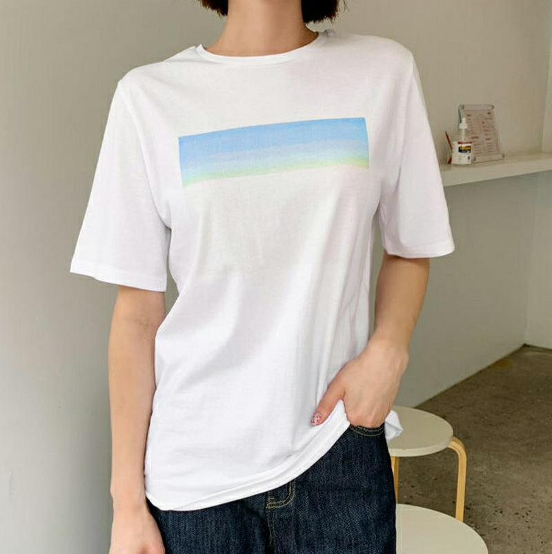 【新作10%OFF】プリントハーフスリーブTシャツ・全3色・55808 レディース【tops】【トップス Tシャツ 半袖 プリン