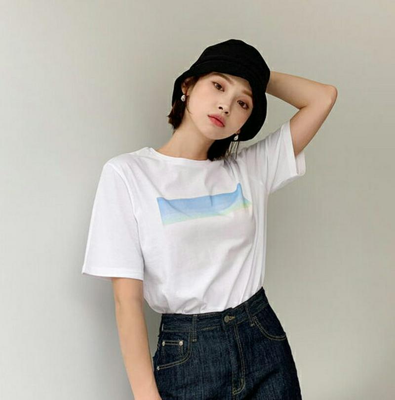 【新作10%OFF】プリントハーフスリーブTシャツ・全3色・55808 レディース【tops】【トップス Tシャツ 半袖 プリン
