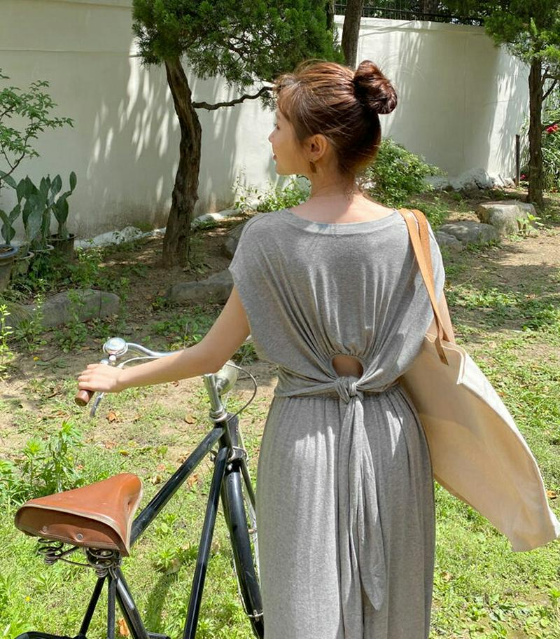 【只今10%OFF】バックリボンTシャツ&スカートSET・全3色・t59759 レディース【ops】【セットアップ setup 