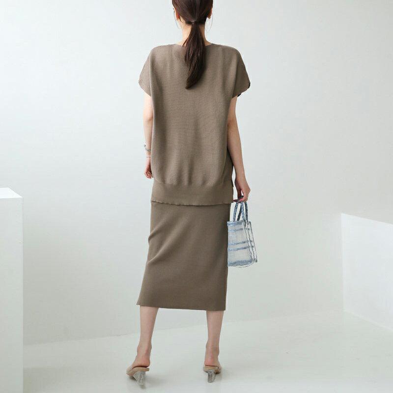 【只今10%OFF】アンバランスニット&スカートSET・全4色・b62579 レディース【ops】【セットアップ setup ニ