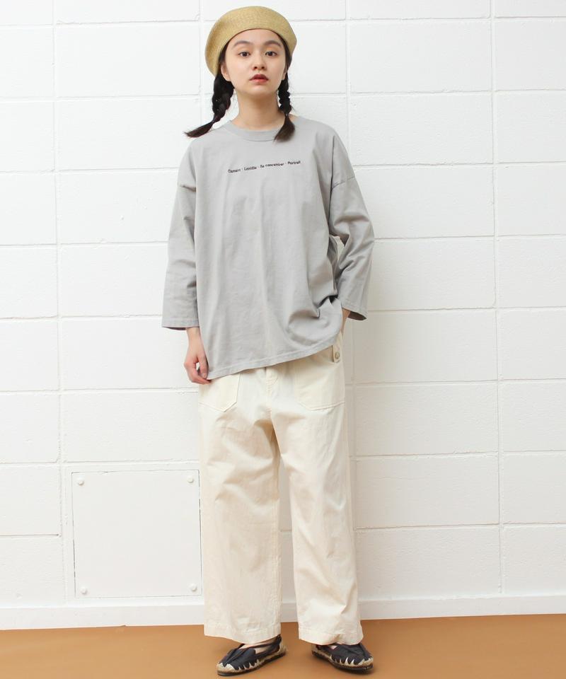 〇mat オーストラリアコットン カメラロゴ刺繍Tシャツ（mat quotidien）