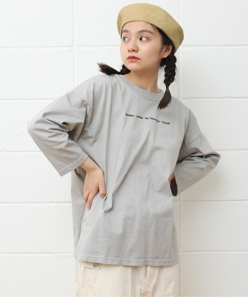 〇mat オーストラリアコットン カメラロゴ刺繍Tシャツ（mat quotidien）