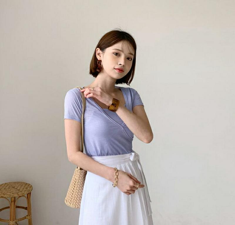 キャミ&カシュクールTシャツSET・全4色・t56239 レディース【tops】【セット set トップス キャミソール スリー