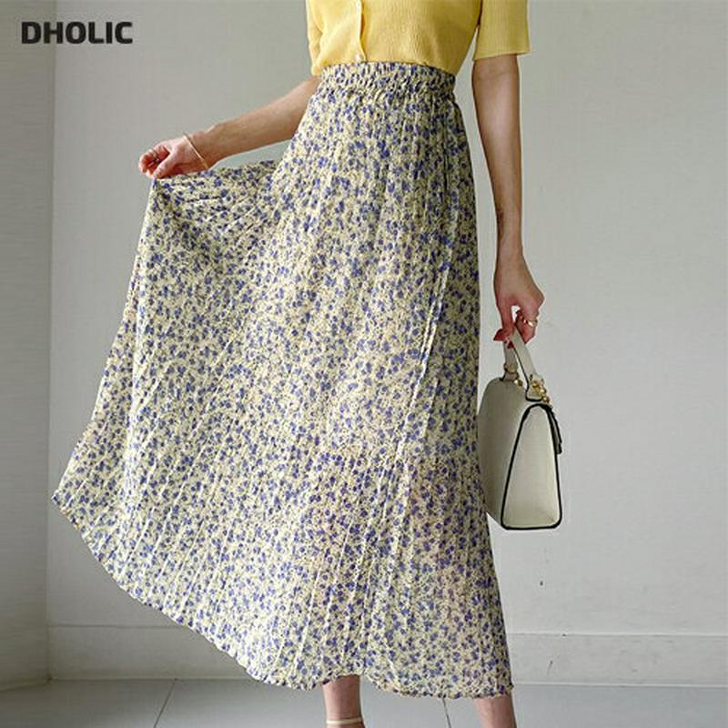 フローラルプリーツスカート・全3色・b56234 レディース【sk】【スカート ロング ロングスカート 花柄 フラワー プリーツ