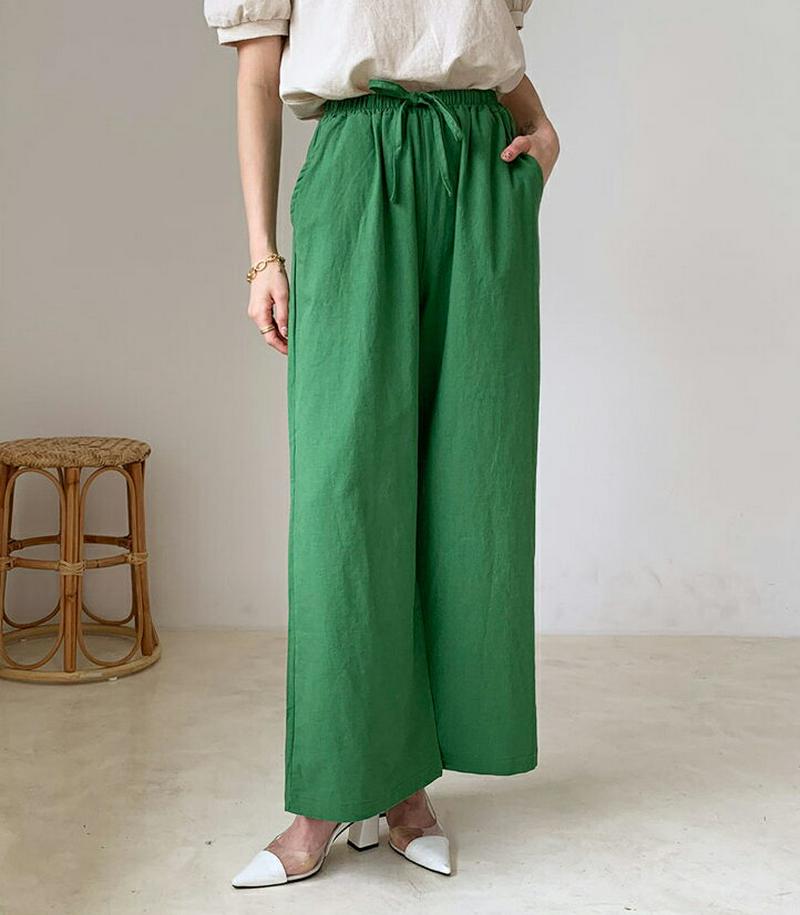 ストレッチウエストワイドパンツ・全4色・56250 レディース【pt】【パンツ ロングパンツ ズボン ボトムス ワイドパンツ ワ