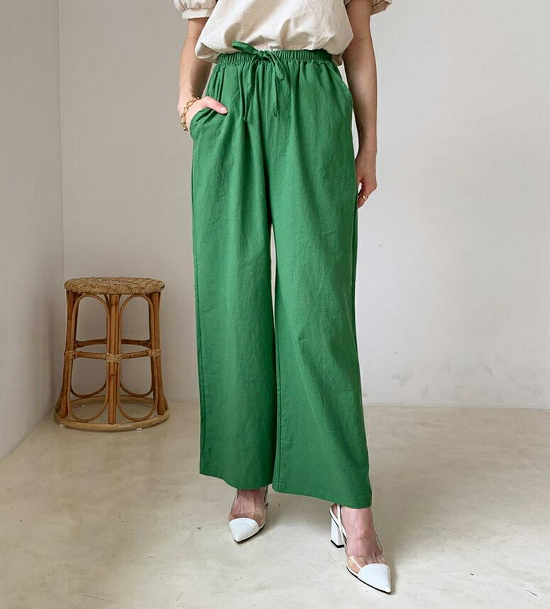 ストレッチウエストワイドパンツ・全4色・56250 レディース【pt】【パンツ ロングパンツ ズボン ボトムス ワイドパンツ ワ