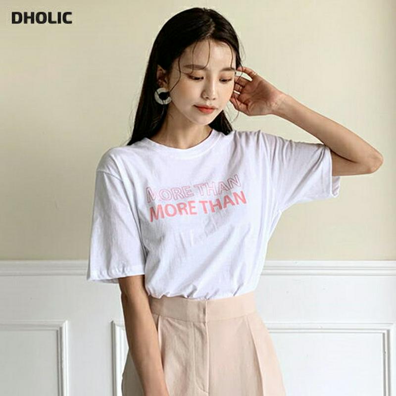 ラウンドレタリングTシャツ・全4色・t56241 レディース【tops】【トップス Tシャツ 半袖 ロゴ ロゴT レタリング カ