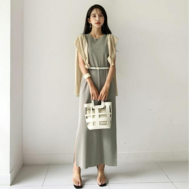 プリーツスリーブレスワンピース・全3色・b56254 レディース【ops】【ワンピース ロング ロングワンピース スリーブレス 