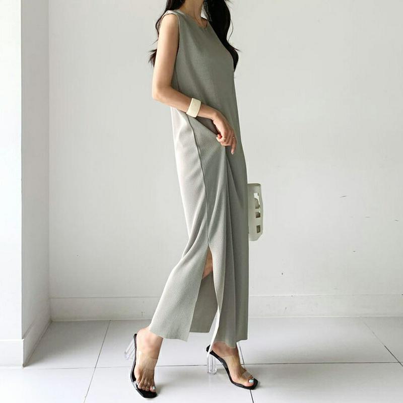 プリーツスリーブレスワンピース・全3色・b56254 レディース【ops】【ワンピース ロング ロングワンピース スリーブレス 