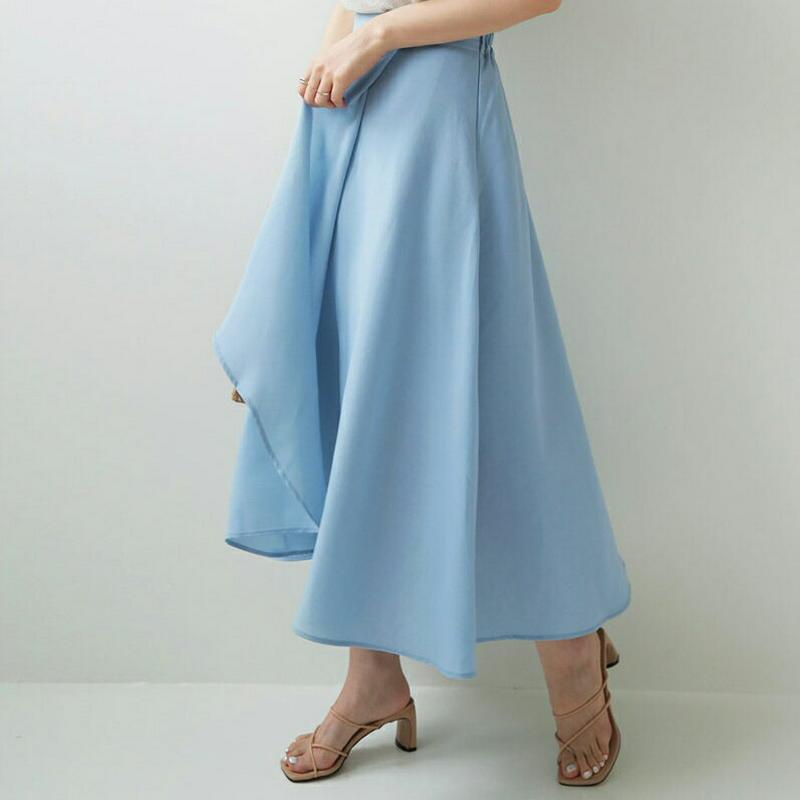 ボタンラップフレアスカート・全3色・b62584 レディース【sk】【フレア フレアスカート ロング ロングスカート ラップデザ