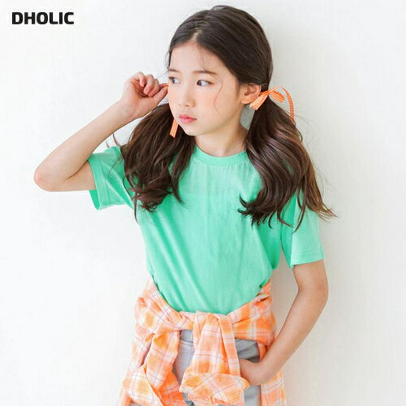 半袖カラフルTシャツ p002490 キッズ 【3~8才】【tops】【韓国 ファッション トップス Tシャツ カットソー 半袖