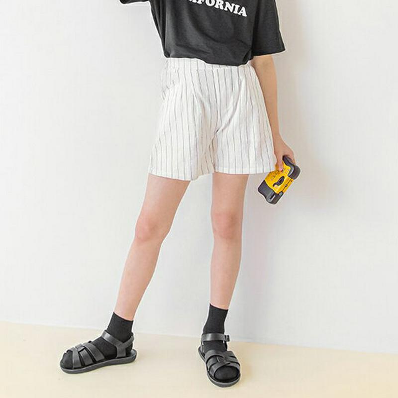 ストライプパターンショートパンツ p002510 キッズ 【3~8才】【pt】【韓国 ファッション ボトムス パンツ ハーフ シ