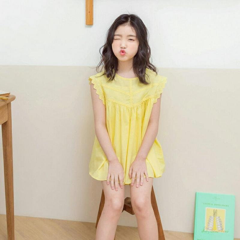 パンチングレーススリーブレス p002513 キッズ 【3~8才】【tops】【韓国 ファッション トップス スリーブレス ノー