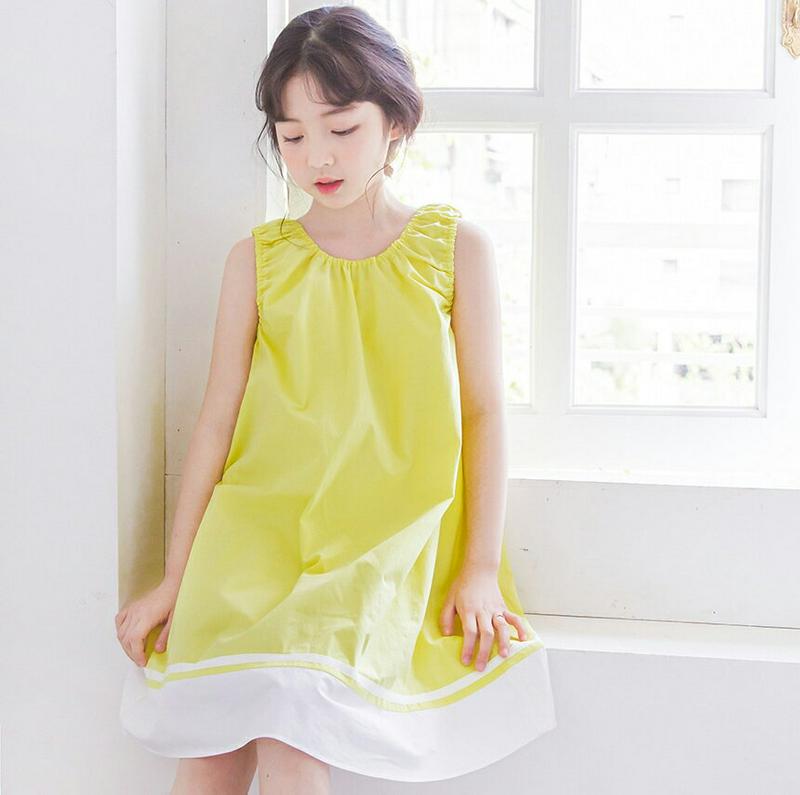 ゴムディテールノースリワンピース p002504 キッズ 【3~8才】【ops】【韓国 ファッション ワンピース ロング ノース