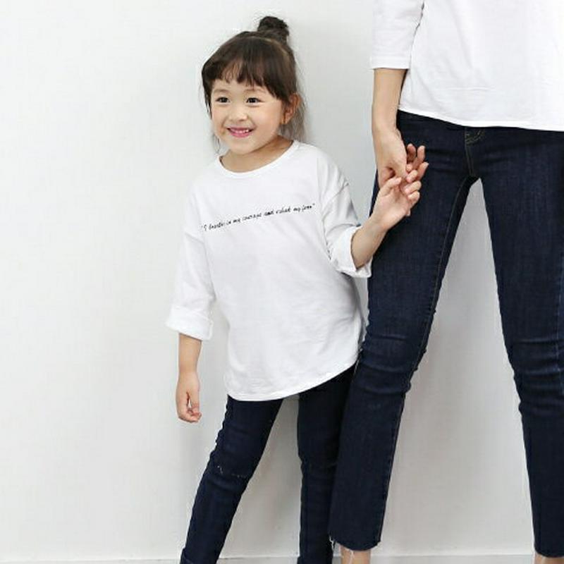 英字レタリングTシャツ p002592 キッズ 【3~8才】【tops】【韓国 ファッション トップス Tシャツ カットソー 長